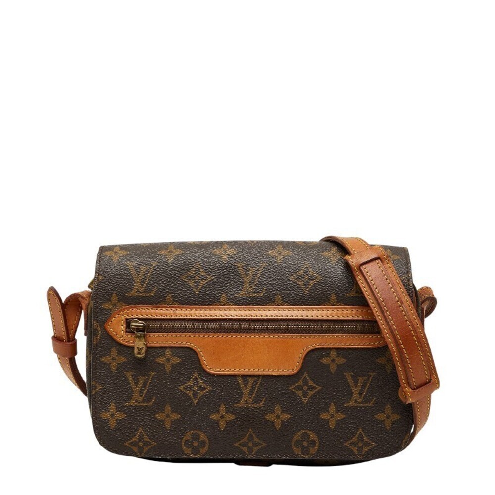 Louis Vuitton Monogram Saint Germain Crossbody Bag Brown Leather